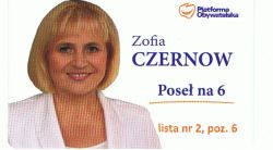 Gratulacje dla Pani Poseł Zofii Czernow