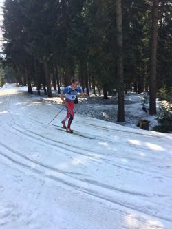 Michał Skowron srebro Młodzieżowych Mistrzostw Polski w nrciarstwie biegowym